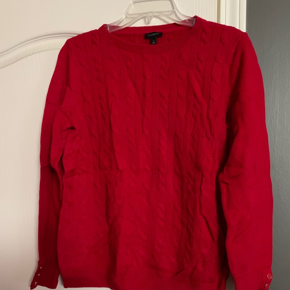 Red Talbots sweater